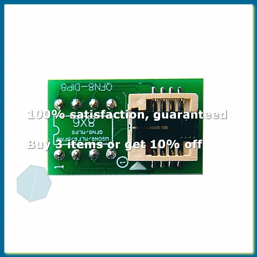 QFN8/WSON8/MLF8/MLP8/DFN8 TO DIP8 for CH341A TL866Ii Plus RT809H/F T48 T56 EZP2023 Programmer, 6X8mm IC Chips Socket