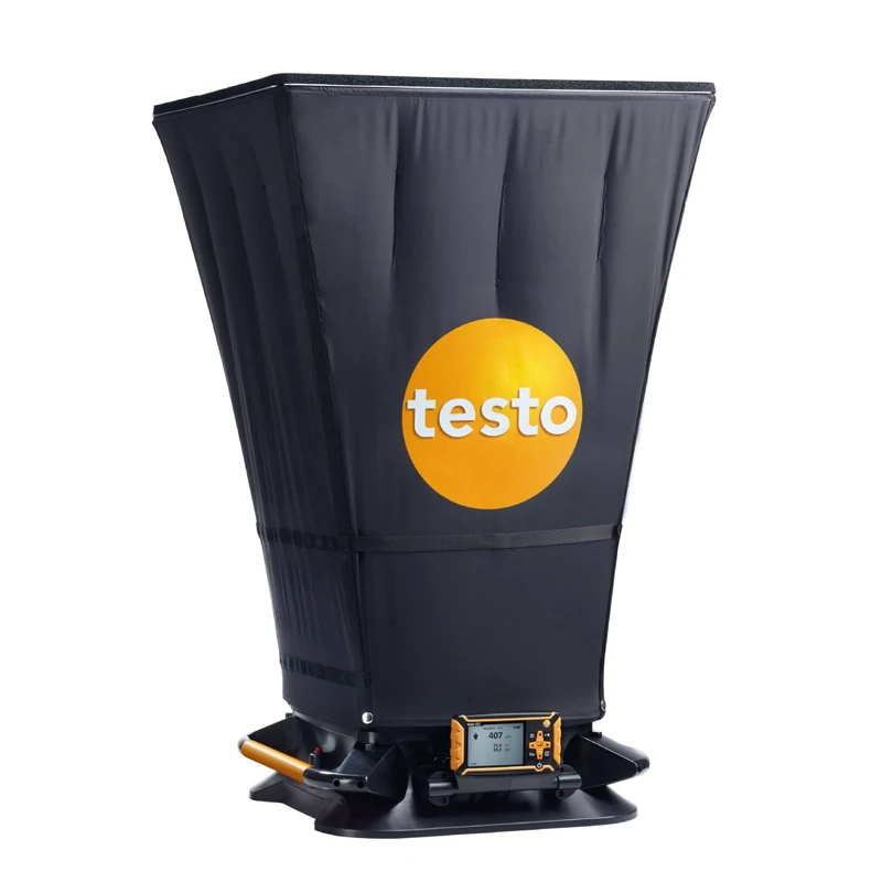 Testo 420 حجم تدفق هود مع ترايبود قابلة للتمديد (تصل إلى 3.3 متر) مع عجلات 0563 4200 Testo-420