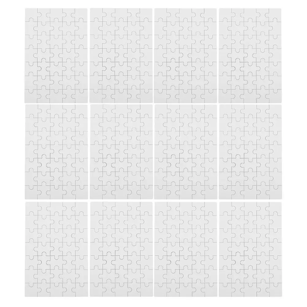 

12 Pcs Blank Puzzle Jigsaw DIY Transfer Wooden Puzzles For Sublimation Supply Heat Craft