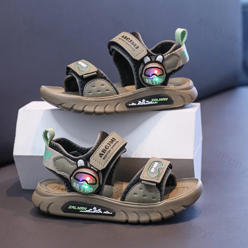Children Boys Sandals 2026 Summer Casual Shoes Breathable Outdoor Open Toe Anti Slip Beach Sandals Comfort Fashion Kids Shoes