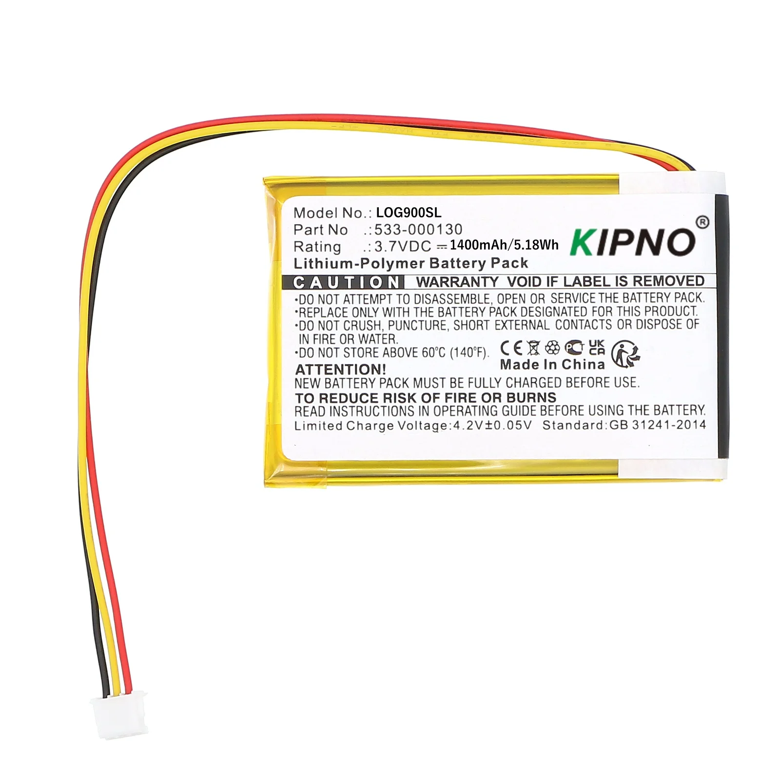 

Аккумулятор KIPNO 1400 мАч для Logitech G900 G703 G903 Chaos Spectrum и игровая мышь G403 Prodigy RGB 533-000130