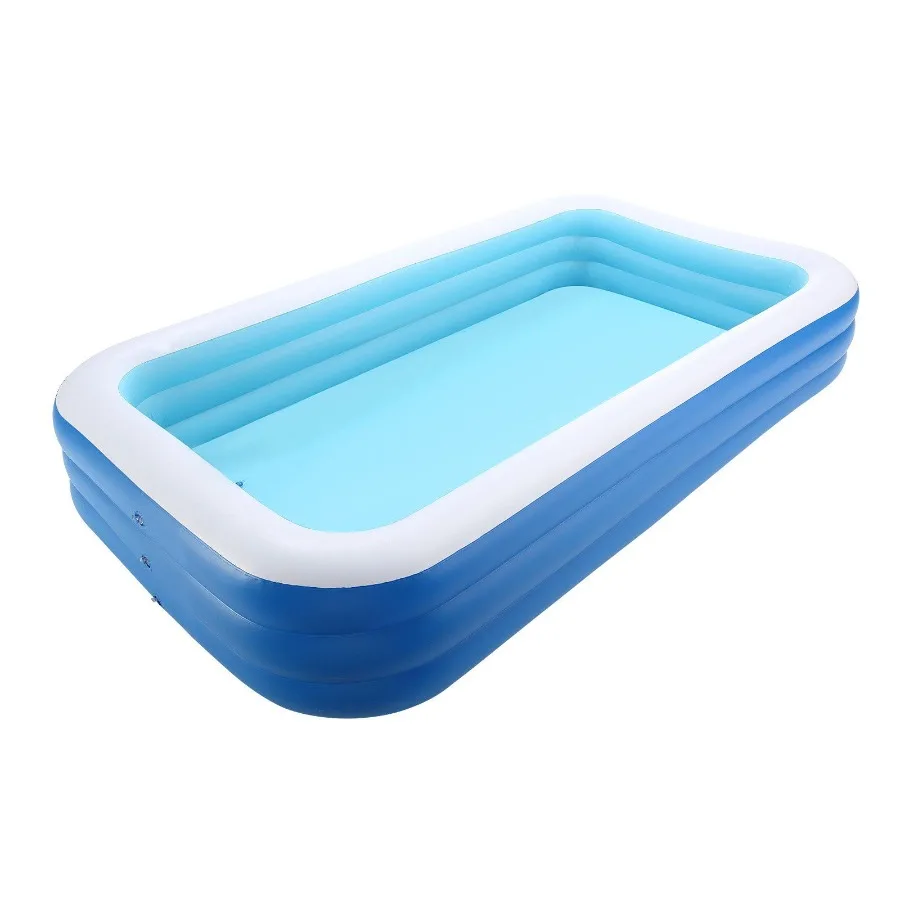 Inflatable Pool, 118 x 67 x 20 inch Large Inflatable Swimming Pool, Family Large Swimming Pools with Repair Patches, Blow Up