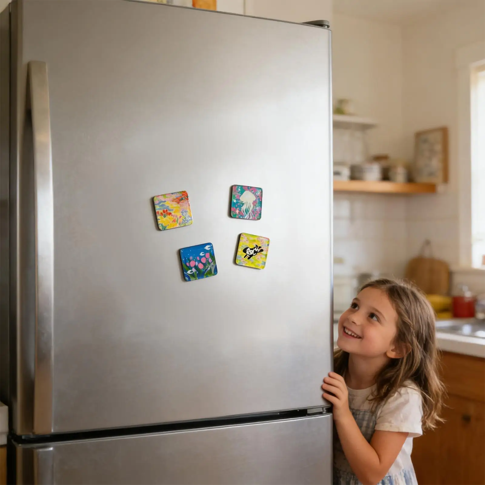 Magnetic Refrigerator Ornament Fridge Magnet Kit Transparent Acrylic Decorations Diy Fridge Magnet Making Kit For Home Kitchen