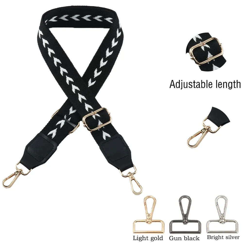 

3.8CM Nylon Shoulder Strap Diy Exquisite Embroidery Universal Fashionable Durable Precision Woven Diagonal Shoulder Strap