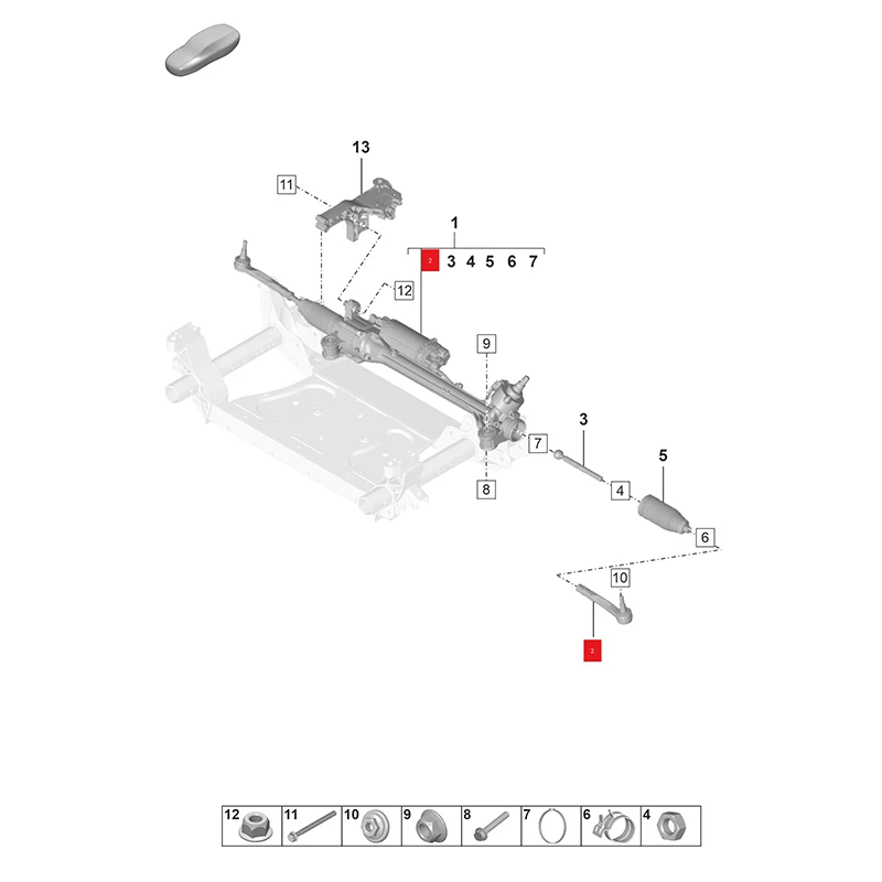 Tie Rod End para Porsche Taycan Cross, Turismo Y1A Y1B, 9J1423811A 9J1423812A 9J1 423 811 A 9J1 423 812 A