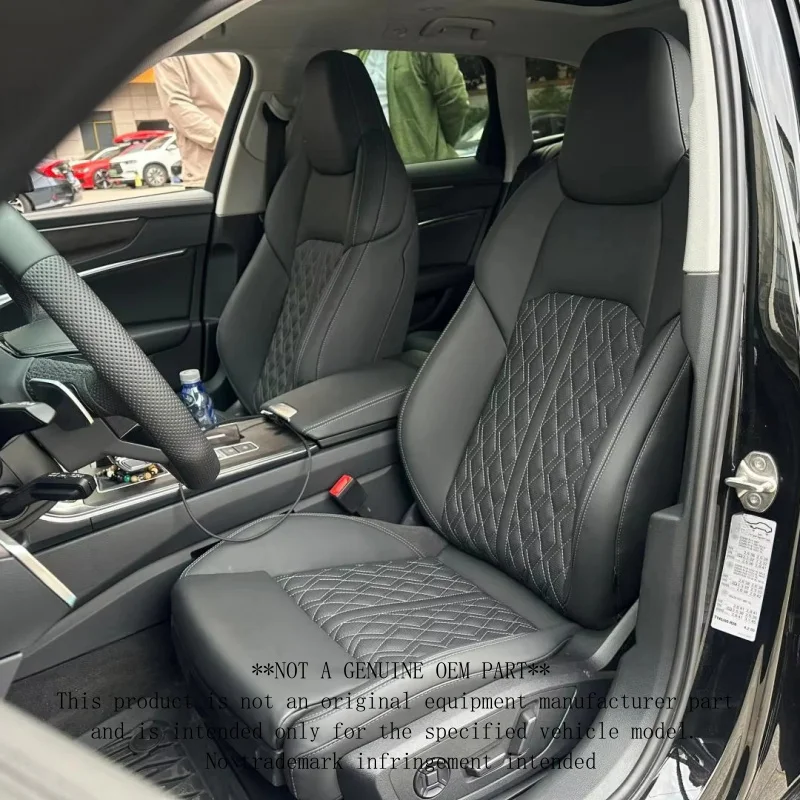 Upgraded RS Custom Leather Racing Covers for Audi A3 A4 A5 A6 A7 A8 RS Series Sports Seat Modification