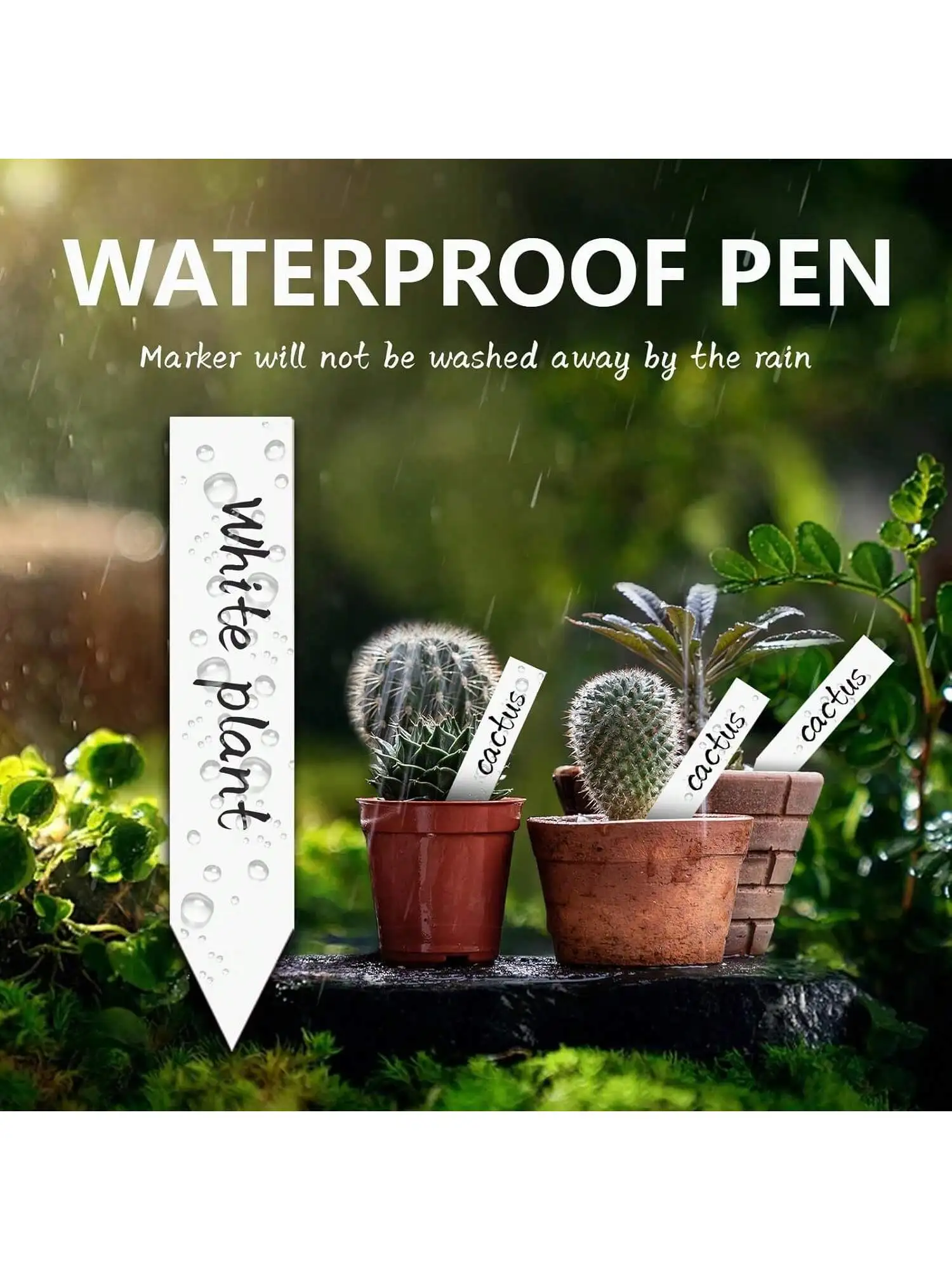 100/200pcs Plant label paper, marker paper, identification label, garden label, nursery succulent plant label with marker