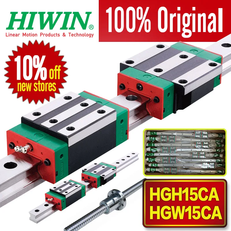 genuine hiwin brand hgh15ca hgh20ca hgh25ca linear ferroviario cnc pecas 300 mm 400 mm 500 mm 600 mm 01