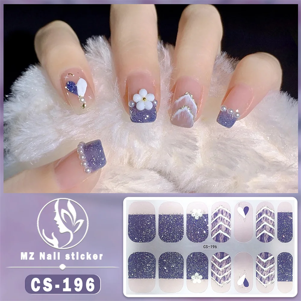 Festival Design Bake Free Gel Fashionable Removable Nail Stickers Unique Durable Nail Stickers Christmas Manicure Sticker