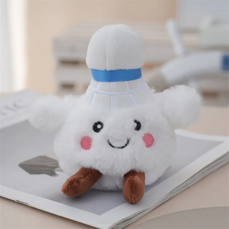 12cm Cartoon Badminton Pendant Plush Toy For Kids Gifts New Super Cute 2 Optional Doll Bag Pendant Keychain