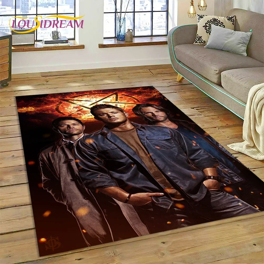 SPN أحدث خارق دين سام ثلاثية الأبعاد السجاد البساط لغرفة النوم غرفة المعيشة ديكور أريكة المنزل ، لعبة أطفال ديكور كبير الكلمة حصيرة