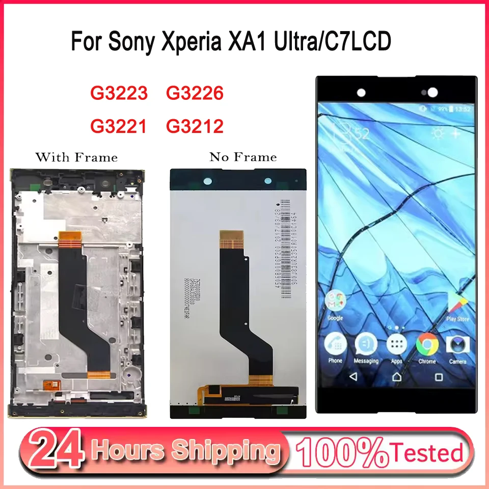 Ori- For SONY Xperia XA1 Ultra G3221 G3212 G3223 G3226 LCD Screen Display Digitizer For Sony C7 Assembly Touch screen+_Frame