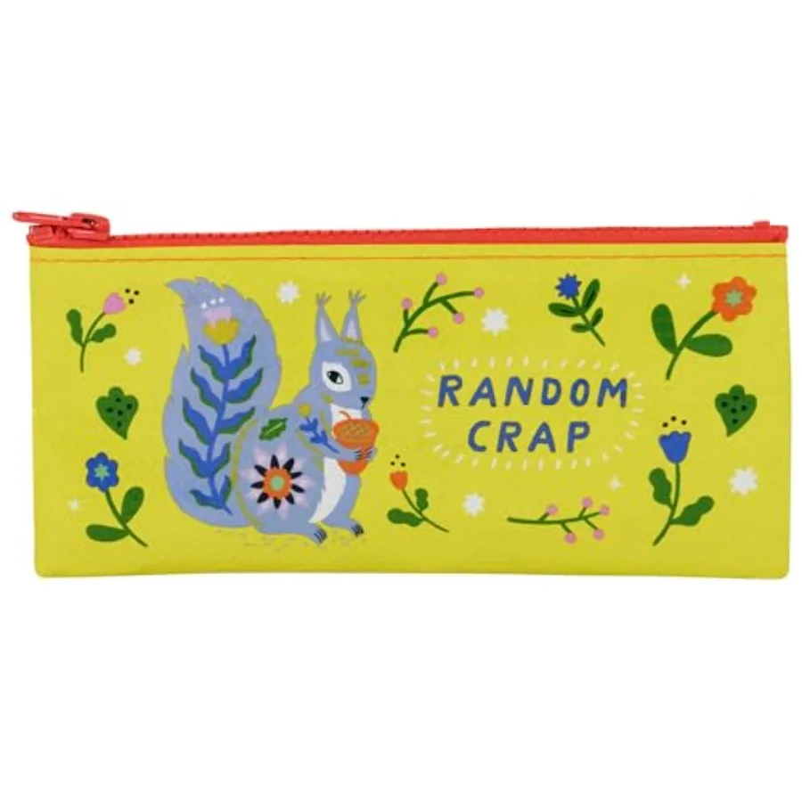 

Funny Pencil Case Compact and Cool Pencil Pouch 4.25" by 8.5" Size, Chunky Zipper, 95% Recycled Plastic, Sturdy, E