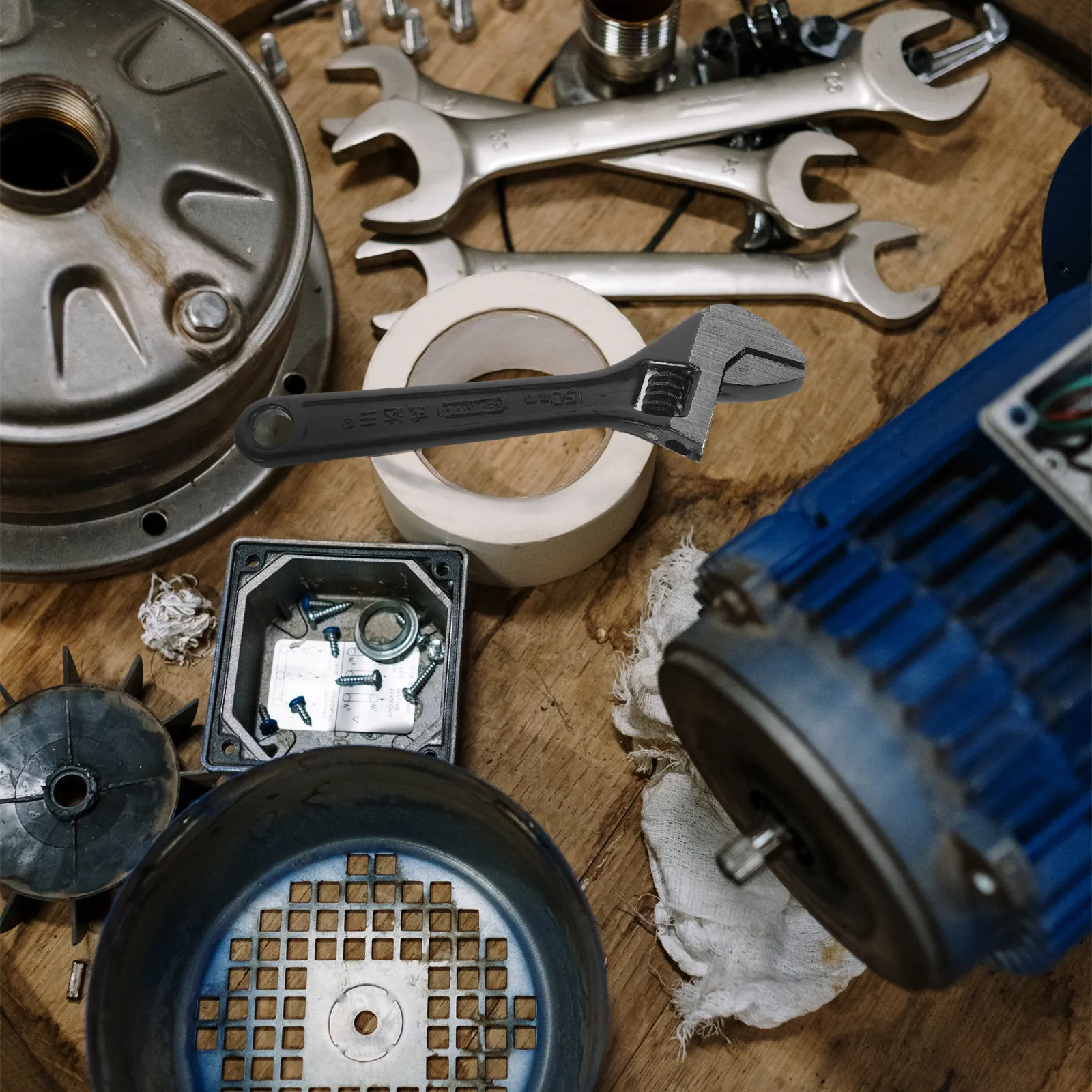 

1Pcs Large Opening Adjustable Monkey Wrench Universal Spanner Sturdy Multi-Function Wrench Tool for Home Repair Use