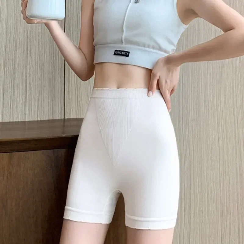 

Panty Non-curling Fit Anti-glare Under Waist Short Underwear Safety Skirts Boxer Elastic Women Slim Pants Dropshipping