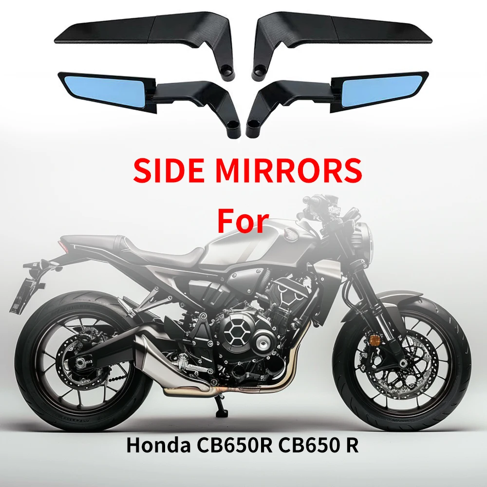 For Honda CB650R CB650 R Motorcycle Mirrors Stealth Winglets Mirror To Rotate Adjustable Mirrors