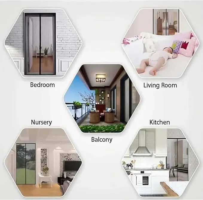 Magnetic Screen Door Anti Mosquito Screen Door Anti-Mosquito Net Fly Insect Screen Mesh Automatic Closing Easy Installation