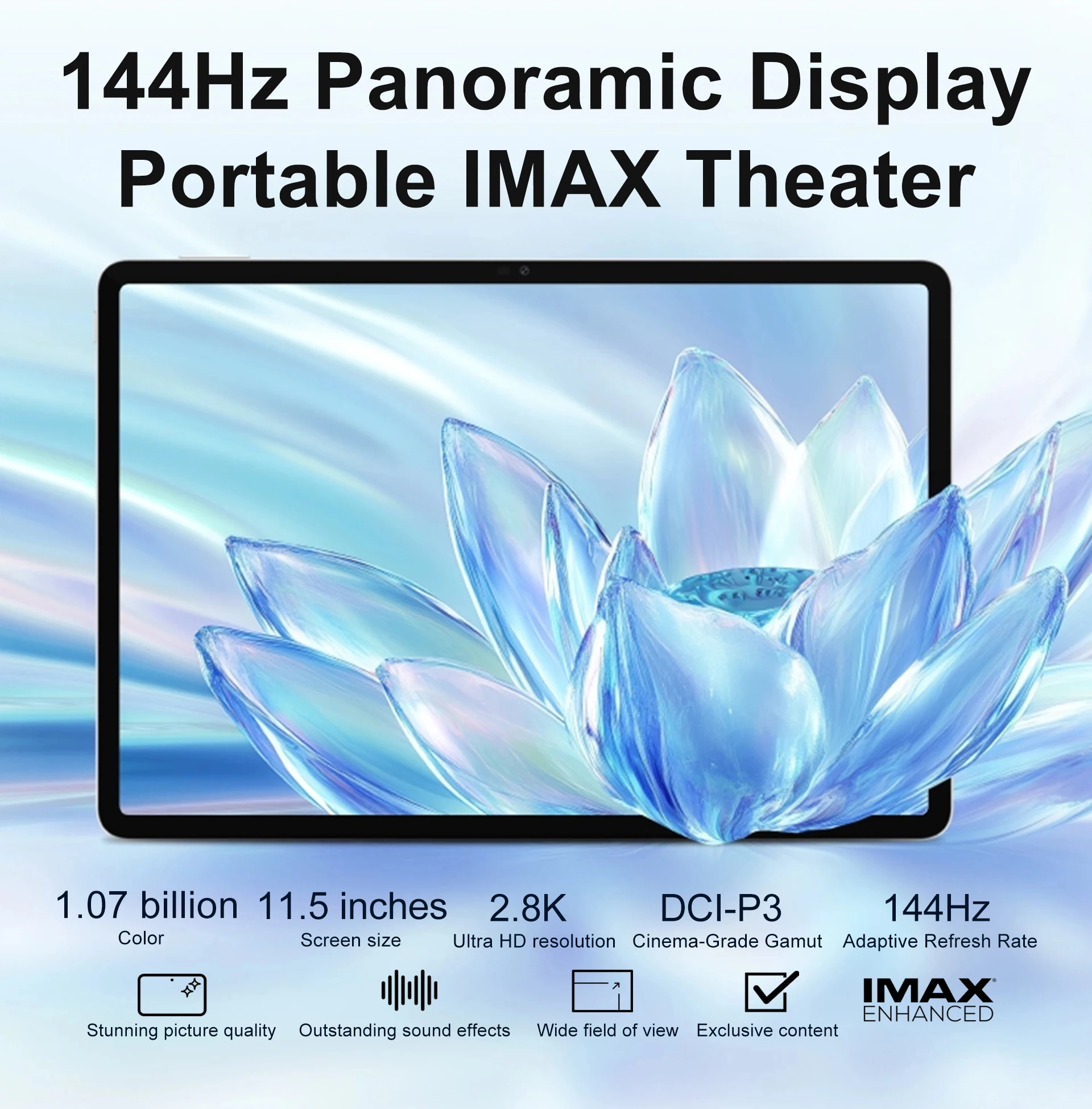 HONOR Pad V9 Global Version 11.5'' 2.8K 144Hz Eye Care Tablet Dimensity 8350 Elite 10100mAh Battery 66W FastCharging Android 15