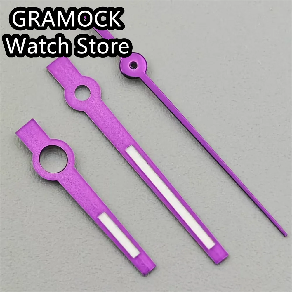 BLIGER ساعة الأيدي الأرجواني الأيدي الأخضر مضيئة صالح NH35 NH36 NH38 NH70 NH72 4R35 4R36 ساعة يد تعمل بالحركة استبدال أجزاء