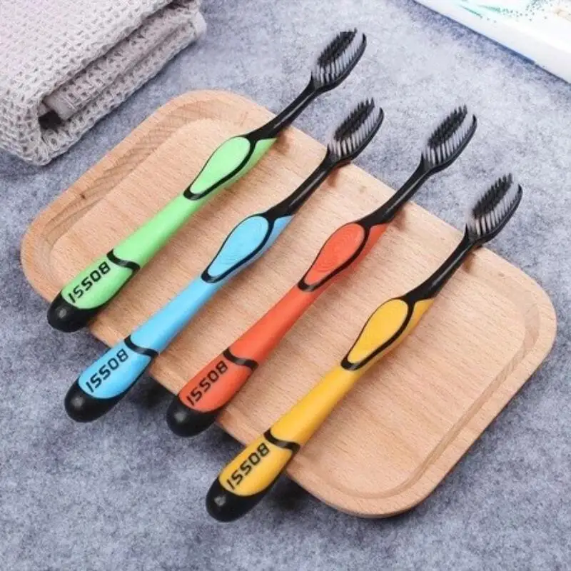 3/5/10 PCS Manual Toothbrushes Ultra Soft Charcoal Bristles Non Slip Handle For Adult Daily Home Oral Care