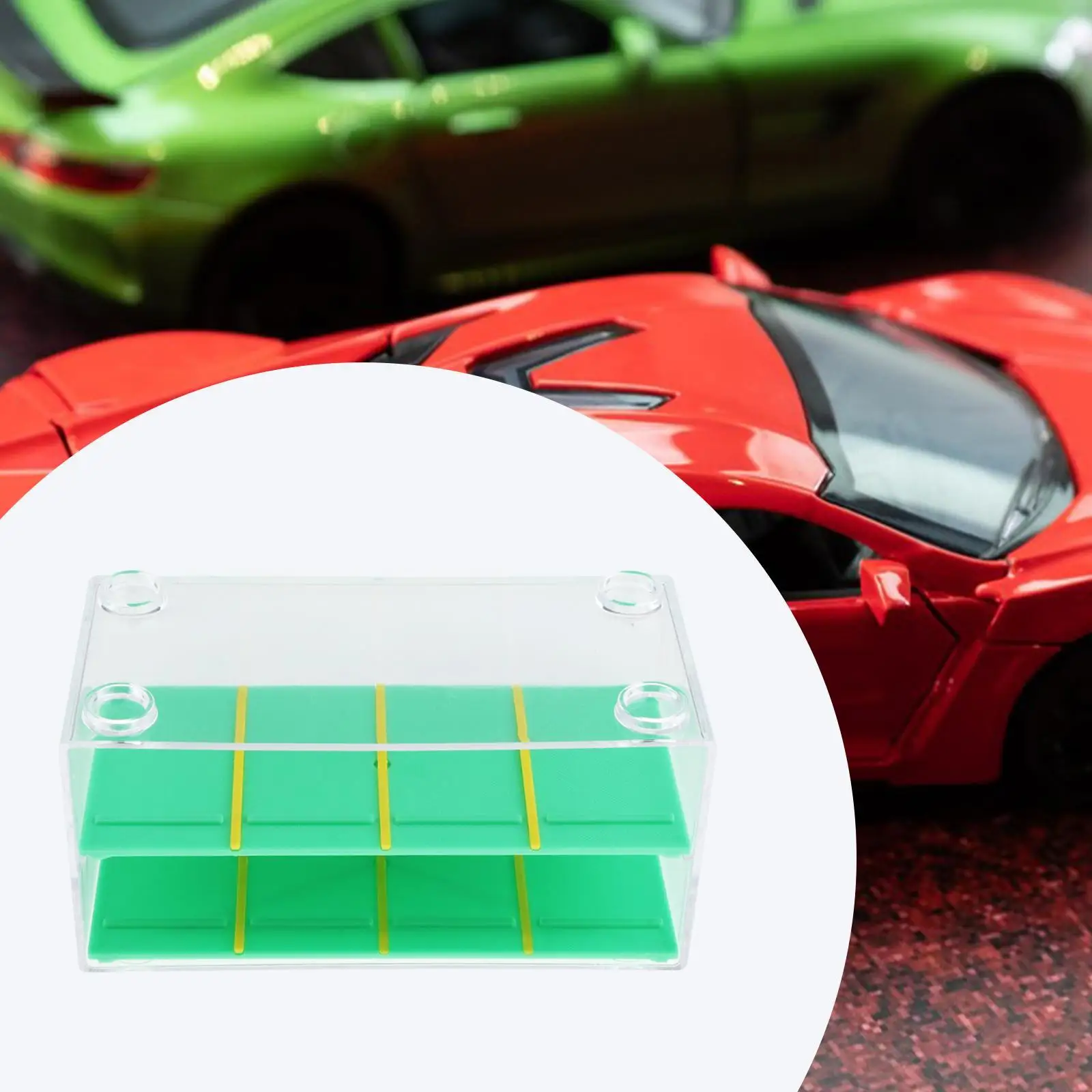 

1:64 Toy Car Display Case Collectibles Collection Collectible Display Showcase Vehicle Scene Toy for Doll Action Figures