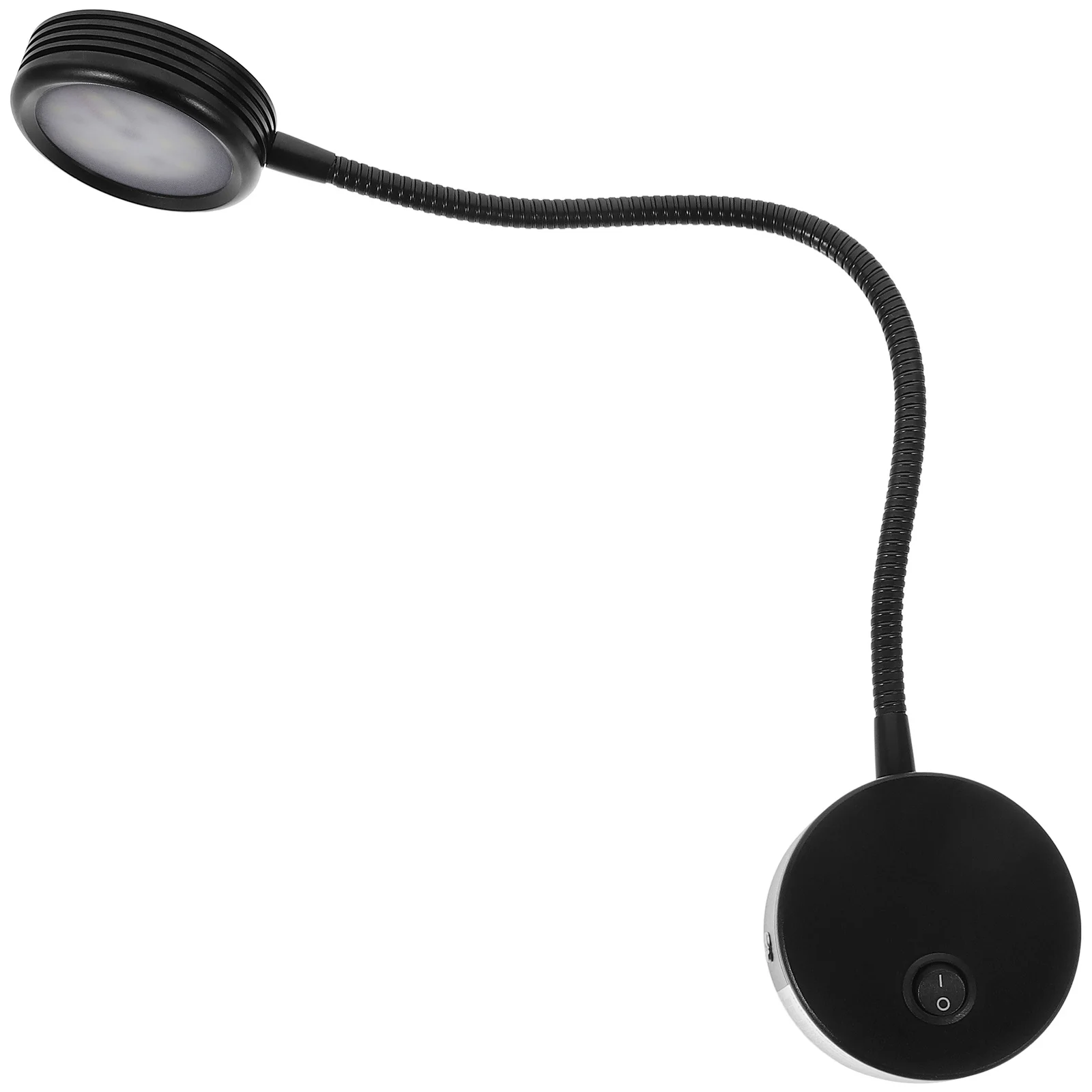 

5W Gooseneck LED Wall Light Flexible Wiring Black Non External Wiring Eye Protection White Light for Bedroom Reading Bathroom