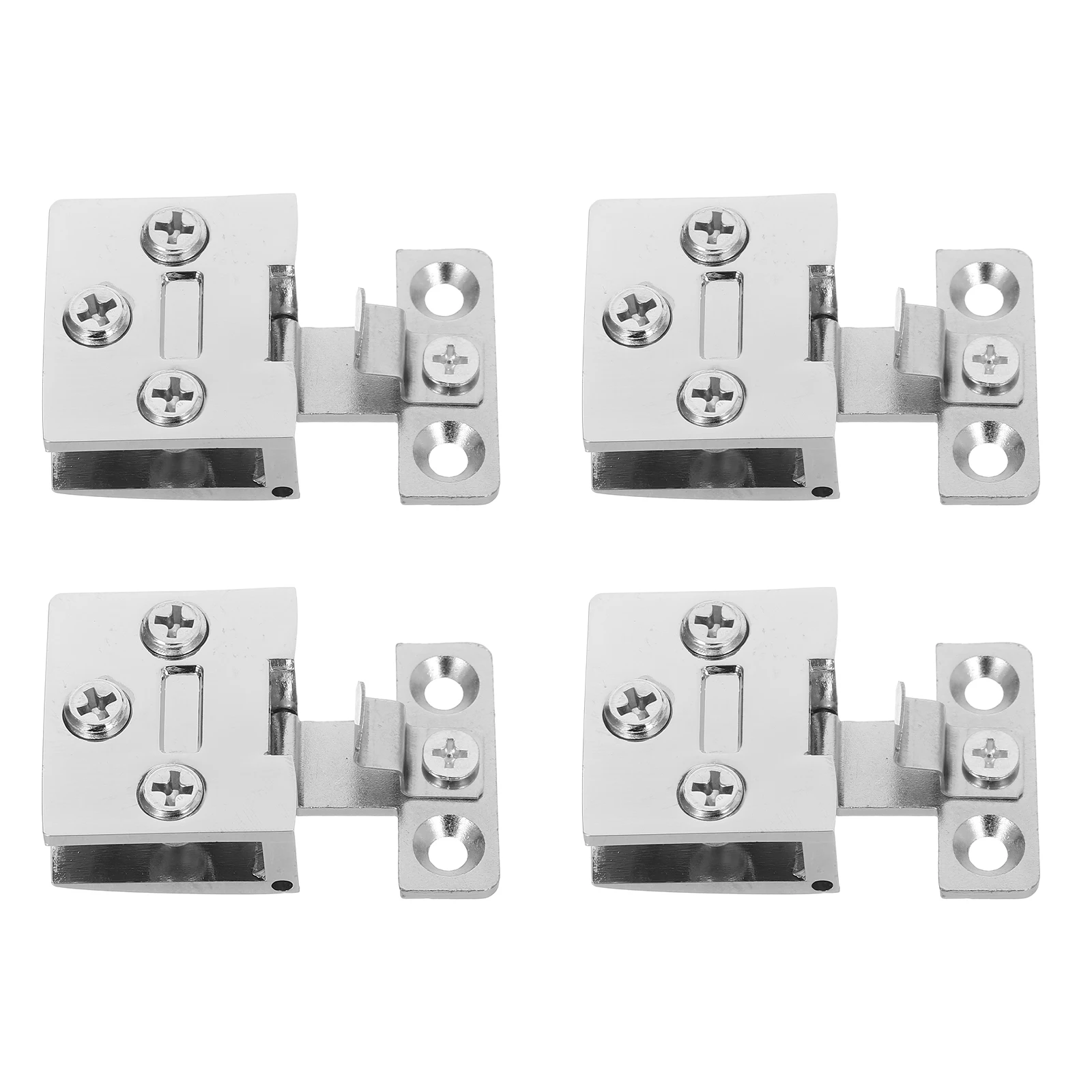 

4pcs Glass Cabinet Door Hinges For 3-8Mm Tempered Glass No Drill Required Smooth Closing Wine Cabinet Display Case Stainless
