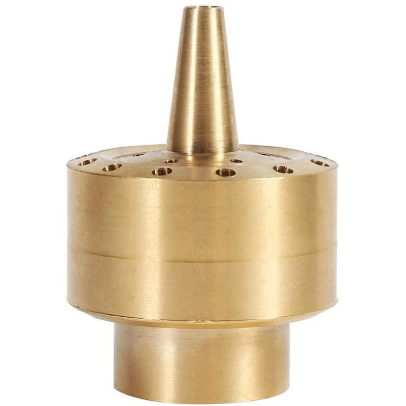 Fountain Nozzle Heads,Brass Column Multi Direction Jet Pond Fountain Water Spray Sprinkler Head Garden(3/4 Inch)