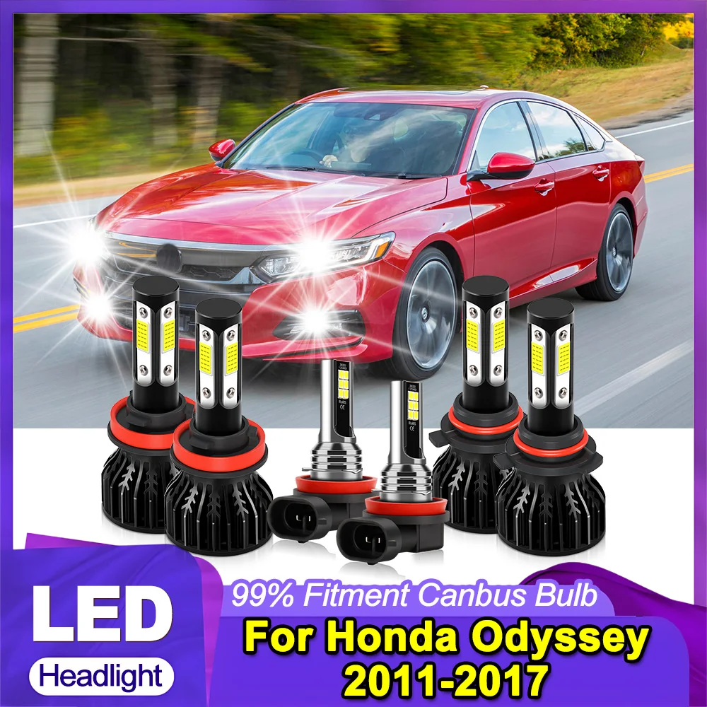 

Car LED Headlight 6000K White COB Chips 60000LM High Low Beam Headlamp Fog Light Plug and Play For Honda Odyssey 2011-2016 2017