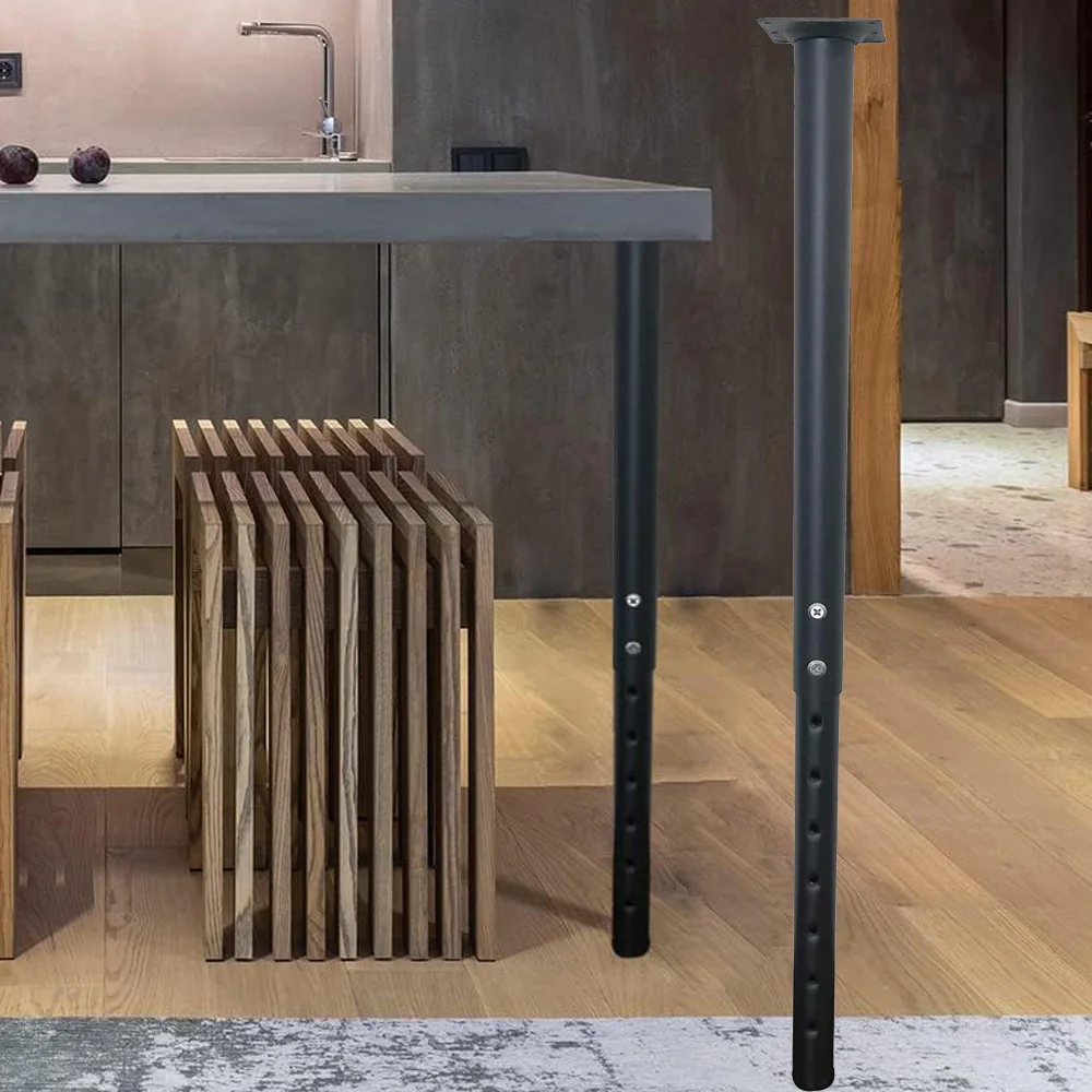 

Регулируемая металлическая ножка для стола с винтами, телескопическая опора для столешниц, для самостоятельной сборки столов, для автодомов, дома и офиса (1 шт., черная)