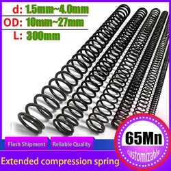 Cylindroid Helical Coil Rotor Return Pressure Long Compression Mechanical Spring 65Mn Steels 300mm Wire Diameter 1.5-4.0mm