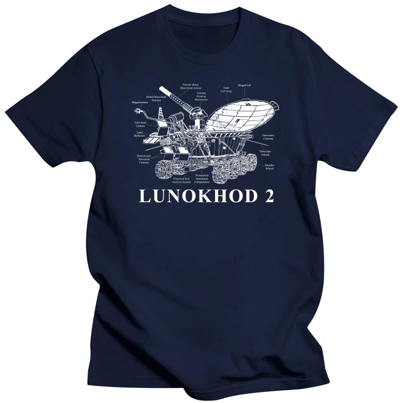 Tvoe USSR CCCP Lunokhod 2 T Shirts Men Short Sleeve Cotton T-shirts Soviet Union Moon Explore Tee Novelty Tshirts Gift Idea