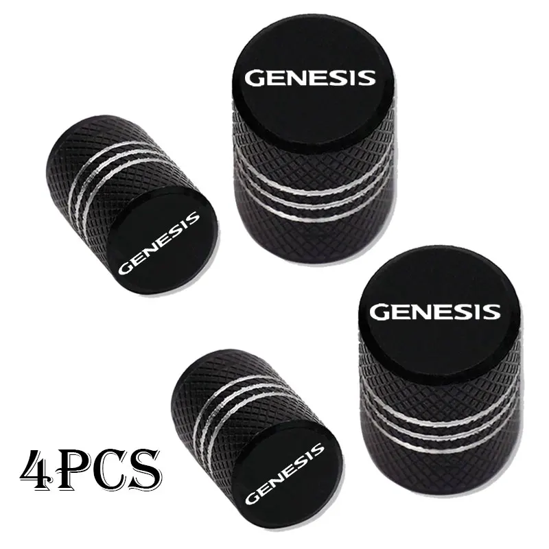 For Hyundai Genesis Accessories Car Wheel Tire Valve Caps Tyre Stem Covers Airdust Waterproof