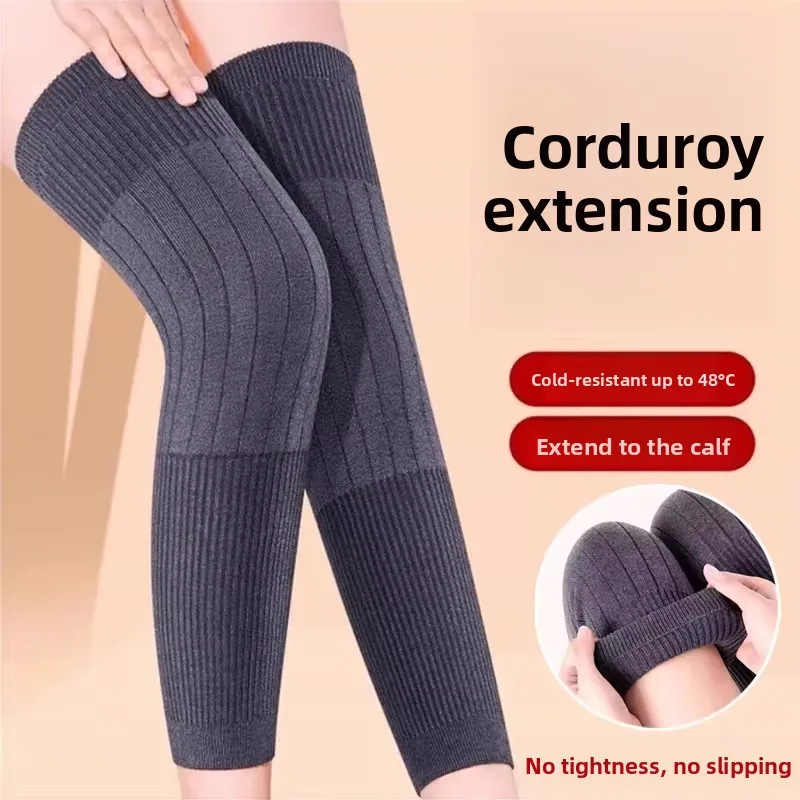 joelheiras-longas-antiderrapantes-e-acolchoadas-para-protecao-no-inverno-unissex-para-ciclismo-patinacao-tenis-e-mais-pr