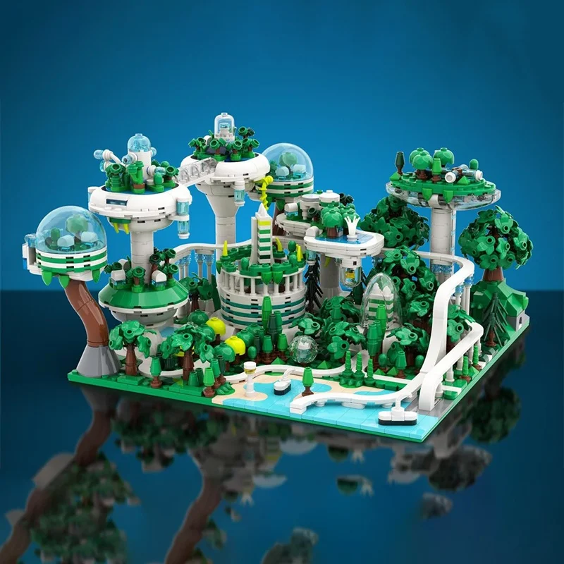 1821 pçs moc futuro cidade verde cityed modelo blocos de construção arquitetura montar diy presente natal idéia educação brinquedo aniversário