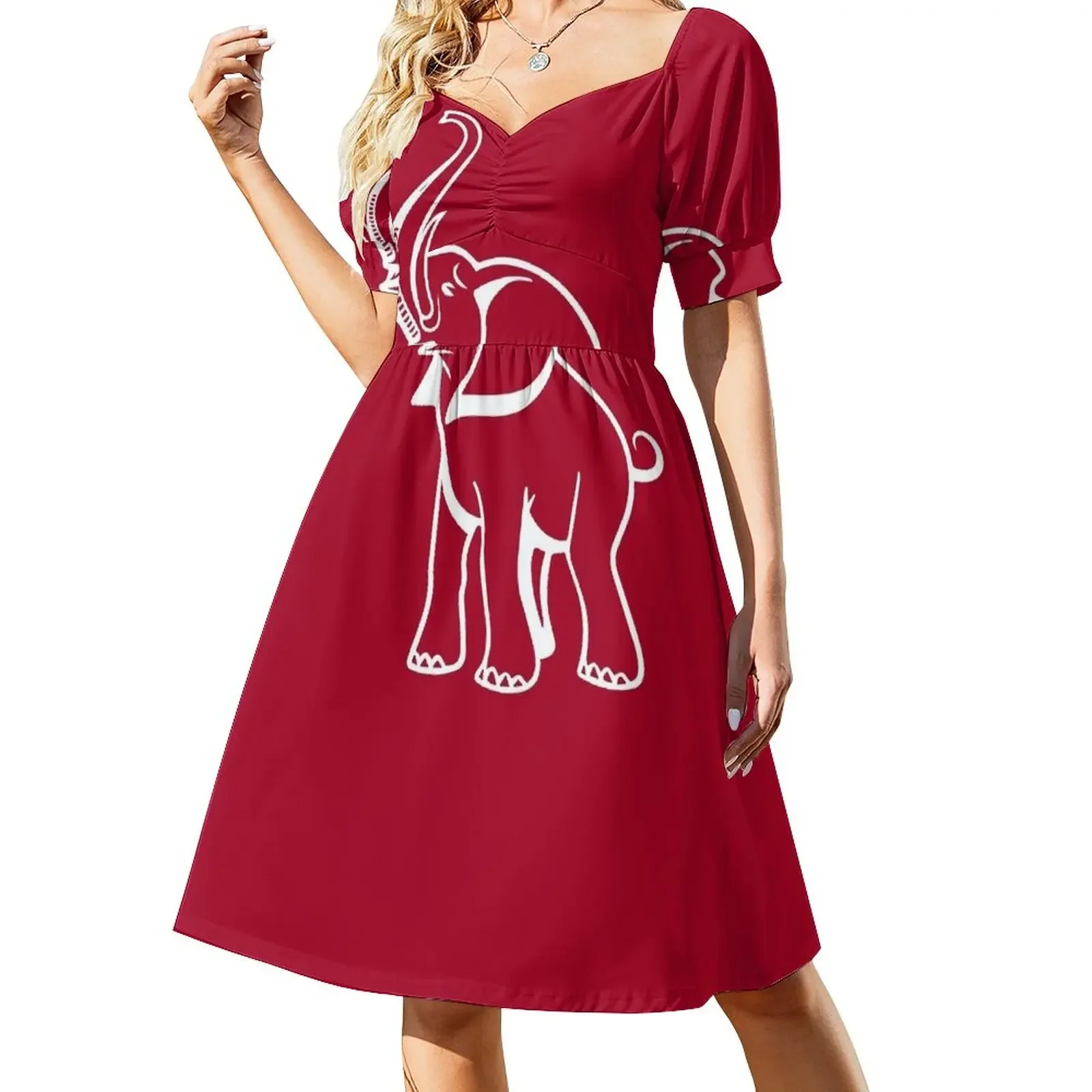 Delta Elephant Sigma Red Theta 2 Short-Sleeved Dress Dresses women dresses