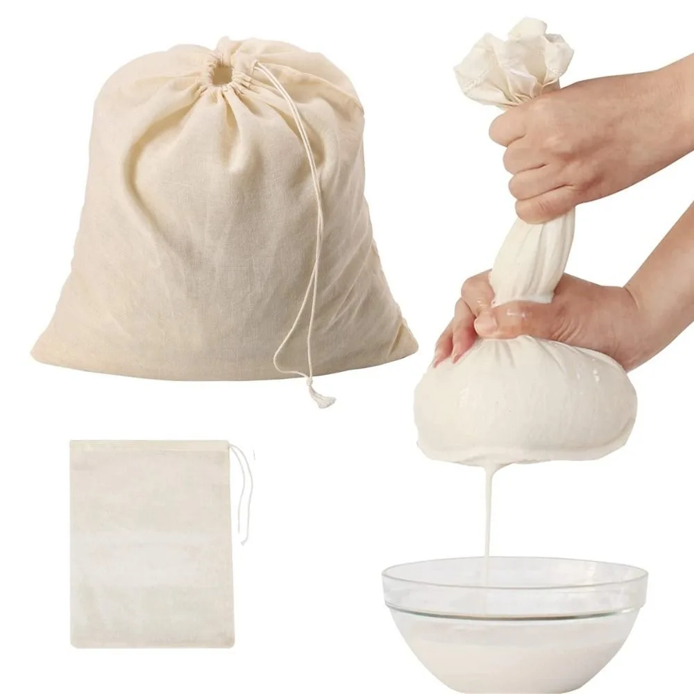 Nuevas Bolsas Reutilizables con Filtro, Bolsas Portátiles para Infusión en Frío, Bolsas de Tela de Queso para Té, Yogur, Café, Leche de Nueces