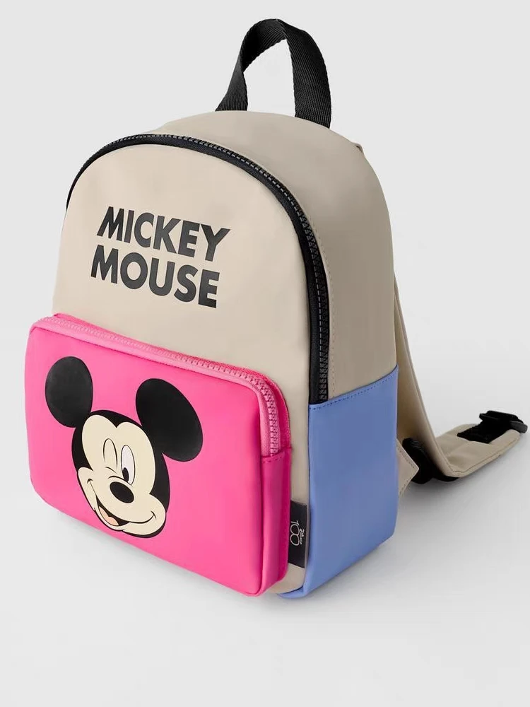 Fashion Brand Children Mickey Schoolbag ragazzi e ragazze zaino per l\'asilo stampato Cartoon due-borsa a tracolla borse per bambini Disney