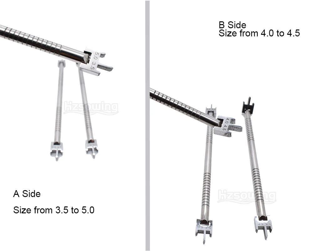 Orthodontic Brackets Locator Guide Dental Laboratory Adjustable Angle Dentist Tools 2 in 1 Design 3.5 to 5.0 and 4.0 to 4.5