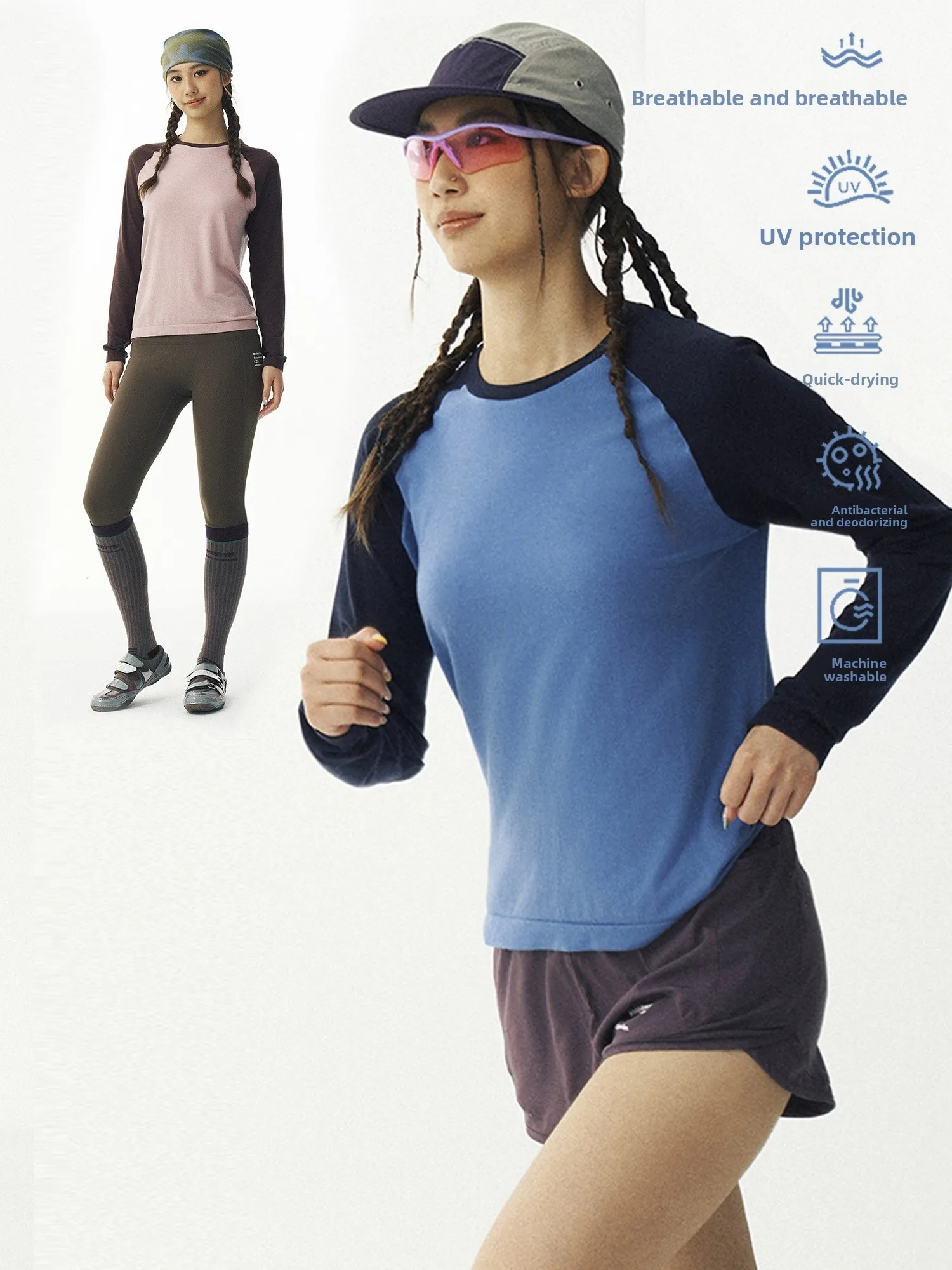 

Спортивная футболка Wooye Dopane из мериносовой шерсти и лиоцелла с длинным рукавом, ветрозащитная, для активного отдыха