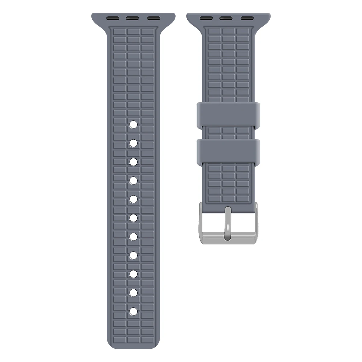 

For Apple Watch Series 10 42mm / 9 8 7 41mm / SE (2023) SE (2022) SE 6 5 4 40mm / 3 2 1 38mm Strap Grid Pattern Silicone Watch B