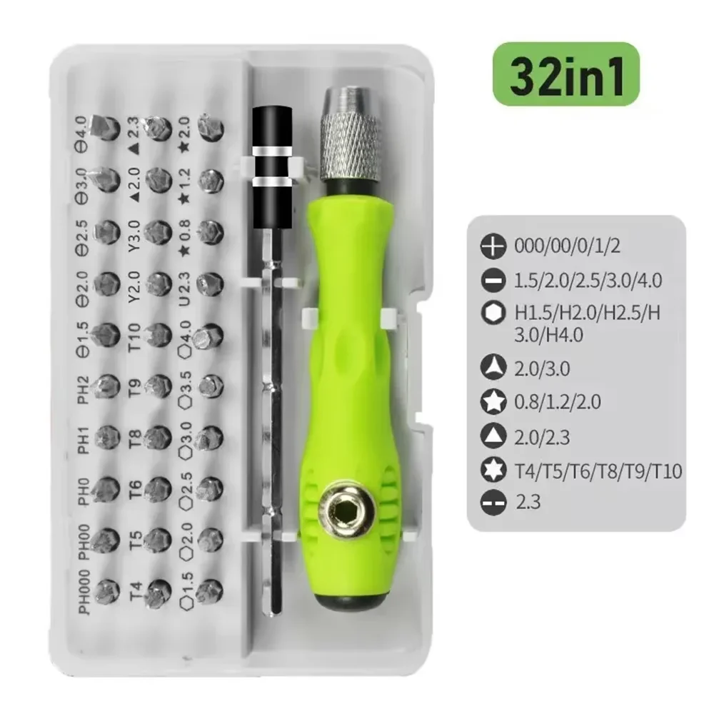 32in1 Mini Multifunctional Screwdriver Set Portable Torx Phillips Magnetic Bit Tool Kit for Electronics Repair Disassembly Tool