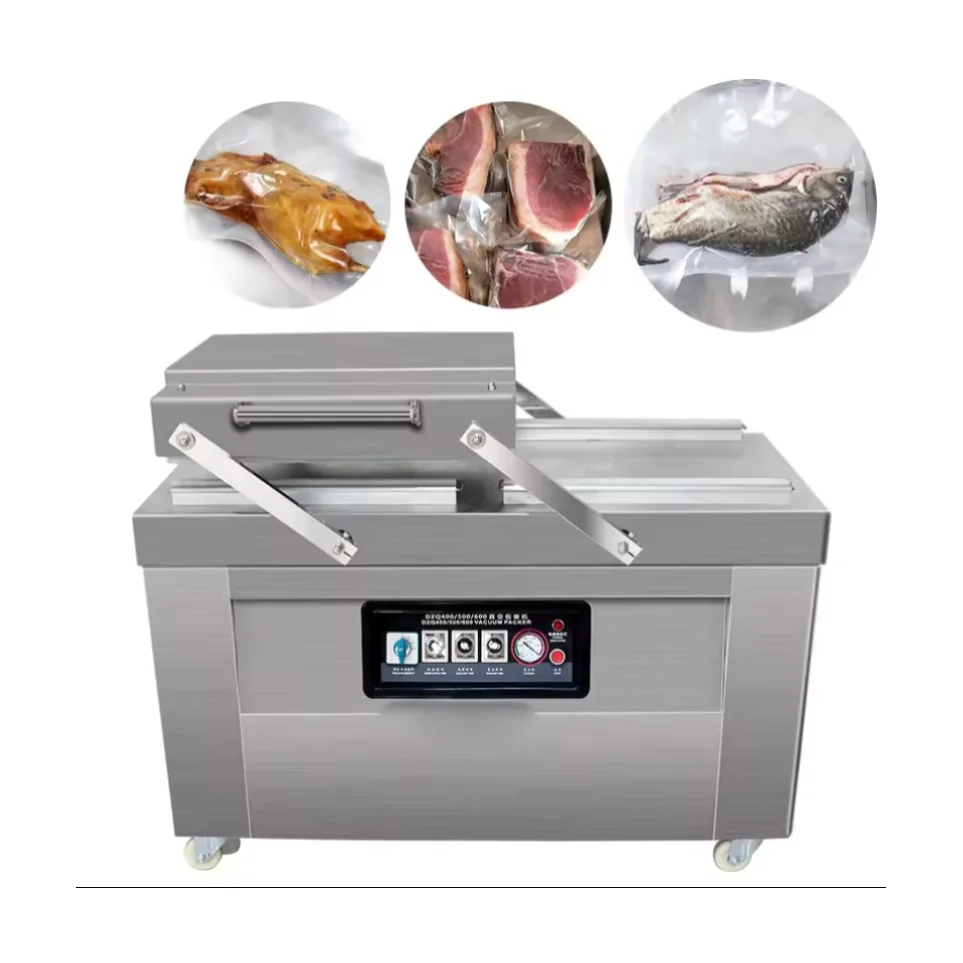 Merido DZ400 Vacuum Packer Storage Commercial Double Chamber Vacuum Sealing Packaging Machine for Food Packaging Equipment