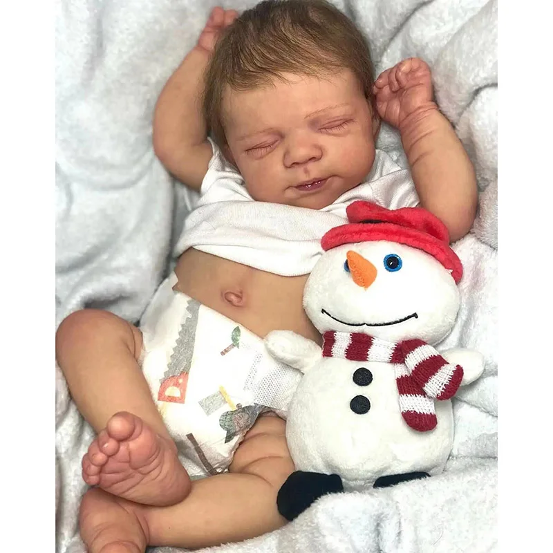 

48CM Pascale Newborn Full Body Baby Reborn Doll with 3D Skin Multiple Layers Painting with Visible Veins Soft Touch Doll