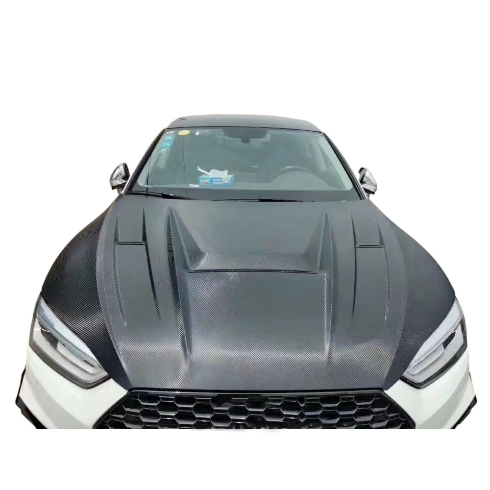 

For 2018 Audi S5 Carbon Fiber Front Engine Bonnet Hood Style S5 002 Wet Carbon Fiber New Condition