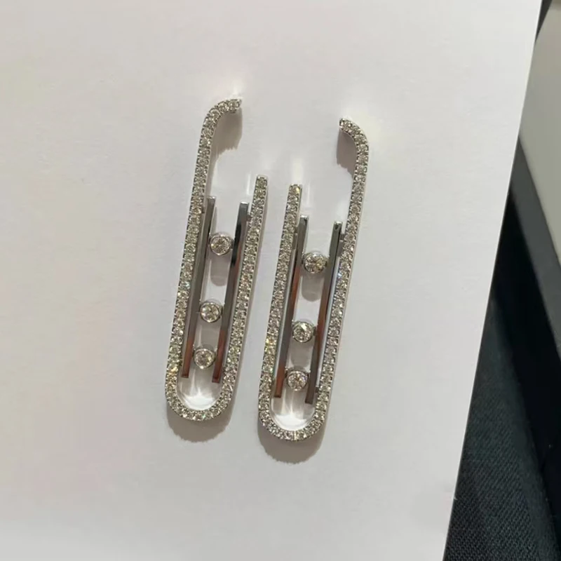 

2025 Hot Sale 925 Silver Classic Paperclip Earrings Exquisite Women's Fashion Luxury Original Jewelry Party Valentine's Day Gift