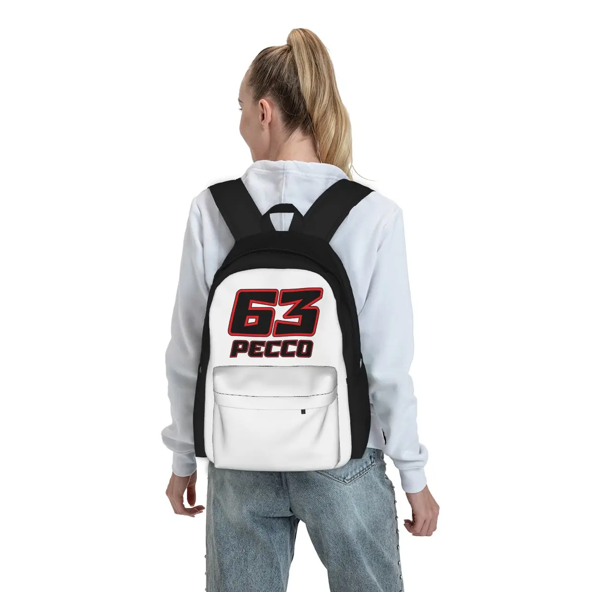 Pecco Bagnaia 63 Mochilas para Meninos e Meninas, Mochilas Escolares Infantis, Mochila Infantil Dos Desenhos Animados, Bolsa De Ombro De Viagem