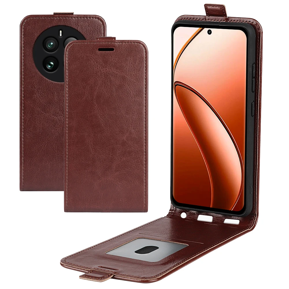 For Realme 12 Plus 5G Vertical Up and Down PU Leather Flip Case Cover For Oppo Realme 12 Pro Plus 5G / Realme 12 Pro 5G