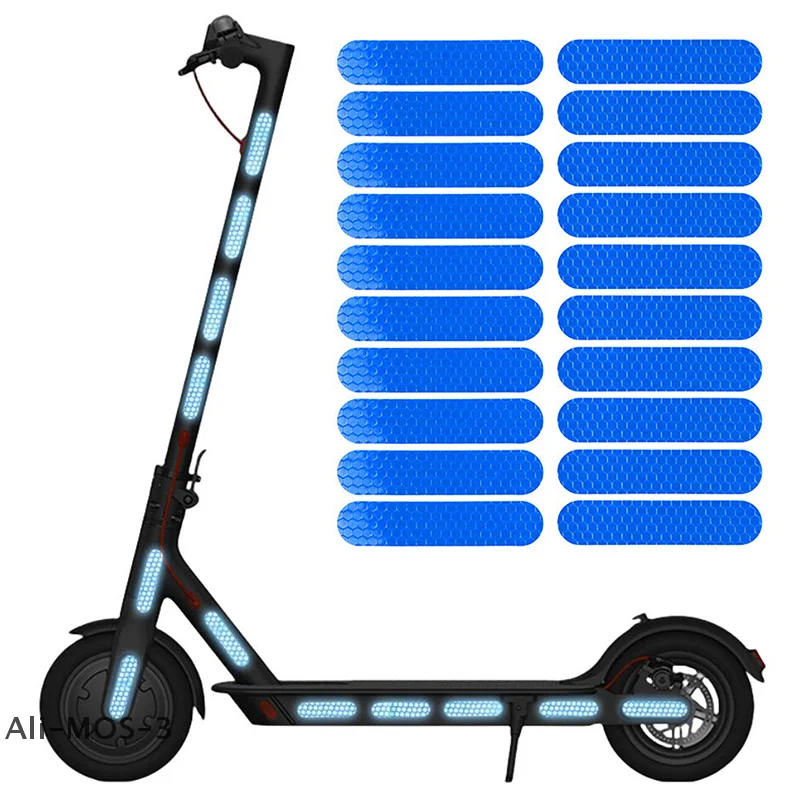 1 conjunto de peças de cubo de roda corporal, adesivo de aviso de segurança noturna para scooter elétrica ninebot g30, adesivos refletivos para xiaomi m365/pro
