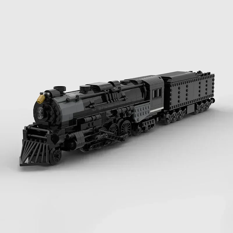 Moc Bouwstenen Treinmodel Nikkelplaat Road 765 Locomotief Technologie Modulaire Blokken Cadeau Kerst Speelgoed DIY Sets Montage